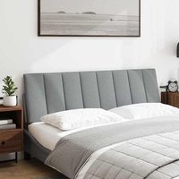 Cabecero de Cama Acolchado Tela Gris Claro 160 Cm