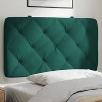Cabecero De Cama Acolchado Terciopelo Verde Oscuro 80 cm