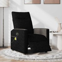 Sillón Reclinable De Masaje Eléctrico Tela Negro