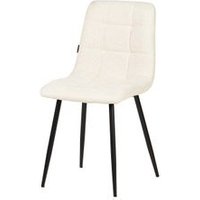 Silla de comedor de metal y poliéster, 48x56x80 cm