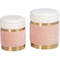 Juego de 2 Puffs de Terciopelo Juego de 2 Puffs de Terciopelo