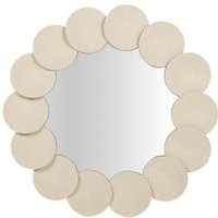 Espejo Metálico Redondo Beige 75x4x75 Cm Espejo Metálico Redondo Beige 75x4x75 Cm