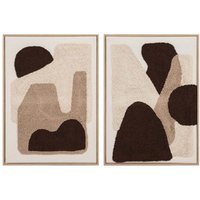 Set 2 Cuadros Tela Con Relieve