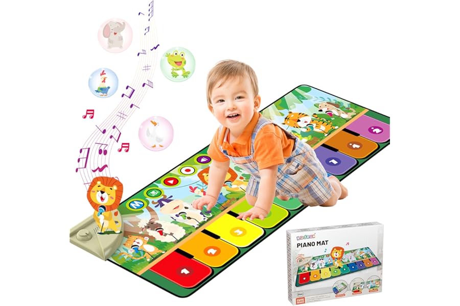 Alfombra Musical Piano para Bebé con Animales y Melodías