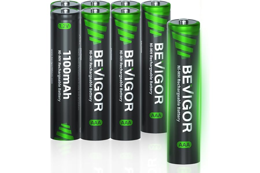 BEVIGOR Pilas AAA Recargables Ni-MH 1100mAh 1.2V