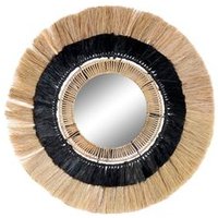 Espejo de Hierro y Fibra Natural 55x55