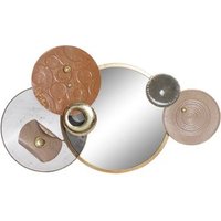 Decoración de Pared con Espejo de Metal y Círculos
