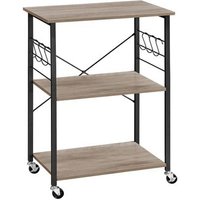 Carrito de Cocina Metálico con 6 Ganchos