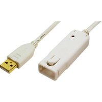 Cable Extensor USB Amplificado 12m Macho-Hembra LogiLink