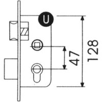 Cerradura de Embutir Tesa 50 HN