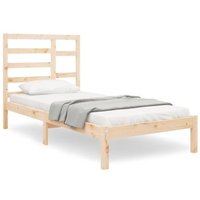 Estructura de Cama Individual de Madera Maciza 75x190 cm
