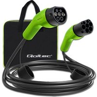 Qoltec 52473 Cable de Carga Tipo 2 para Automóviles Eléctricos 400V 11kW 16A 5m