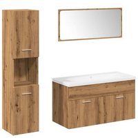 Juego de Muebles de Baño 5 Piezas Roble Juego de Muebles de Baño 5 Piezas Roble