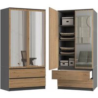 Armario Malwa SS-90L Roble Antracita