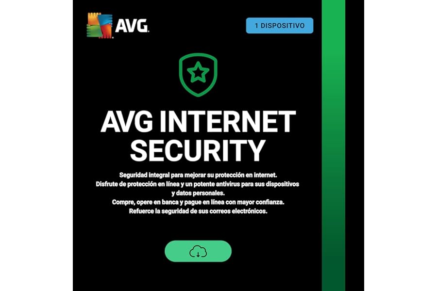 AVG Internet Security 2025 Antivirus 1 Dispositivo 1 Año Descarga Digital