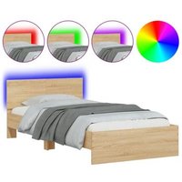 Estructura de Cama con Cabecero y Luces LED