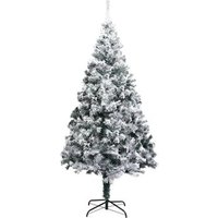Árbol de Navidad Artificial con Nieve Verde 240 cm