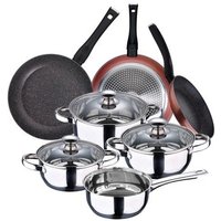 Set de 7 Piezas de Batería de Sartenes de Aluminio Forjado Antiadherente para Inducción