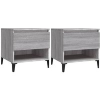 Mesas Auxiliares 2 Uds Contrachapada 50x46x50 Cm