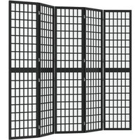 Biombo Plegable con 5 Paneles Estilo Japonés 200x170 Cm
