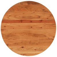 Tablero De Mesa Redondo De Acacia Maciza Ø80x3,8 Cm