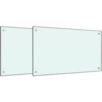 Salpicaderos de Cocina 2 Uds Vidrio Templado 70x50 Cm
