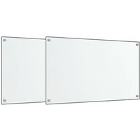 Salpicaderos de Cocina Vidaxl de Vidrio Templado Transparente 2 Unidades 70x40 Cm