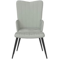 Silla de Relajación con Reposapiés de Terciopelo