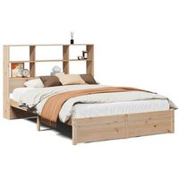 Cama con Estantería Vidaxl 120x190cm Madera Maciza de Pino
