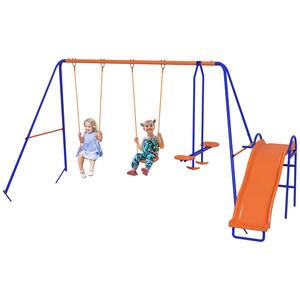 Homcom Columpio Infantil Triple con Tobogán Homcom Columpio Infantil Triple con Tobogán