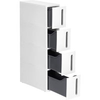 Cajonera Compacta De 4 Cajones Con Ruedas