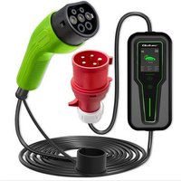 Cargador Móvil para Coche Eléctrico Qoltec 2 en 1 Tipo 2 11kW 3 Fases CEE 5 Pines LCD Portátil Cargador Móvil para Coche Eléctrico Qoltec 2 en 1 Tipo 2 11kW 3 Fases CEE 5 Pines LCD Portátil