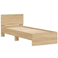 Cama con cabecero de madera de ingeniería Roble Sonoma 90x200 cm