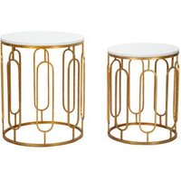 Mesa Doble Mármol 46 X 55-39 X 48 Cm