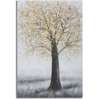 Pintura Mural Artesanal Árbol Simple 80 X 3,8 X 120 Cm