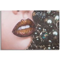 Lámina Decorativa Pared Labios Hecha A Mano