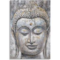 Pintura De Pared "Cara De Buda" Hecha A Mano