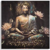 Pintura Mural Artesanal Buda 100 X 3 X 100 Cm