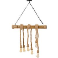 Lámpara de techo de bambú y cuerda Lámpara de techo de bambú y cuerda
