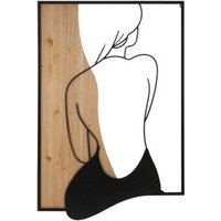 Panel de Pared Decorativo Hierro y Madera 60x2x90 cm