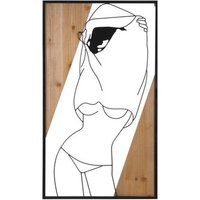 Panel Decorativo de Pared Hierro y Madera 50x2x90 cm
