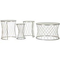 Conjunto Mesa Noah Silver 4 Piezas Conjunto Mesa Noah Silver 4 Piezas