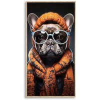 Pintura Mural Laquarada Con Marco Bad Bully 42.5 X 2.8 X 82.5 Cm