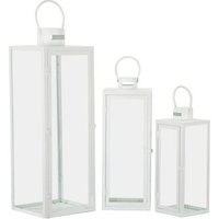Juego de 3 Linternas Decorativas Metálicas