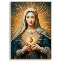 Cuadro Sobre Lienzo Madonna Con Marco 72 X 4 X 102 Cm