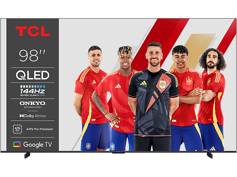 TV QLED 98" TCL 98P8K UHD 4K Smart TV Google TV 144 Hz