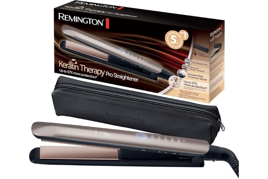 Remington Plancha Pelo con Sensor de Protección y Pantalla Digital