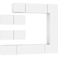 Set de Muebles Para TV 7 Piezas Madera Contrachapada