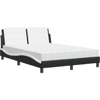 Cama con colchón de cuero sintético 140x200 cm
