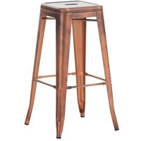 Taburete de Bar Joshua Metal Cobre 43x43x76 Cm